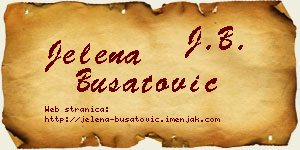 Jelena Bušatović vizit kartica